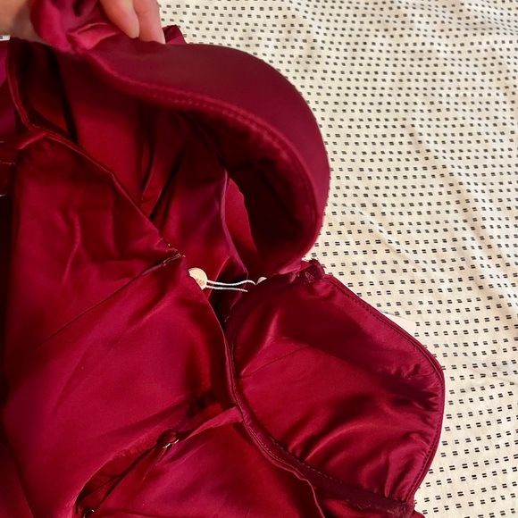 Oh Polly Cut Out Satin Mini Dress in Wine NWT sz 8 - Picture 8 of 10
